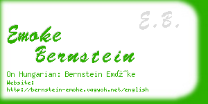 emoke bernstein business card